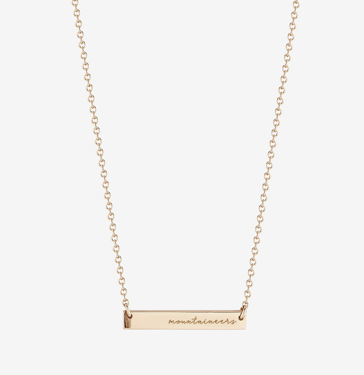 West Virginia Mountaineers Horizontal Bar Necklace