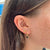 Wake Forest Walking Deacon Florentine Earring Bundle shown on figure in gold