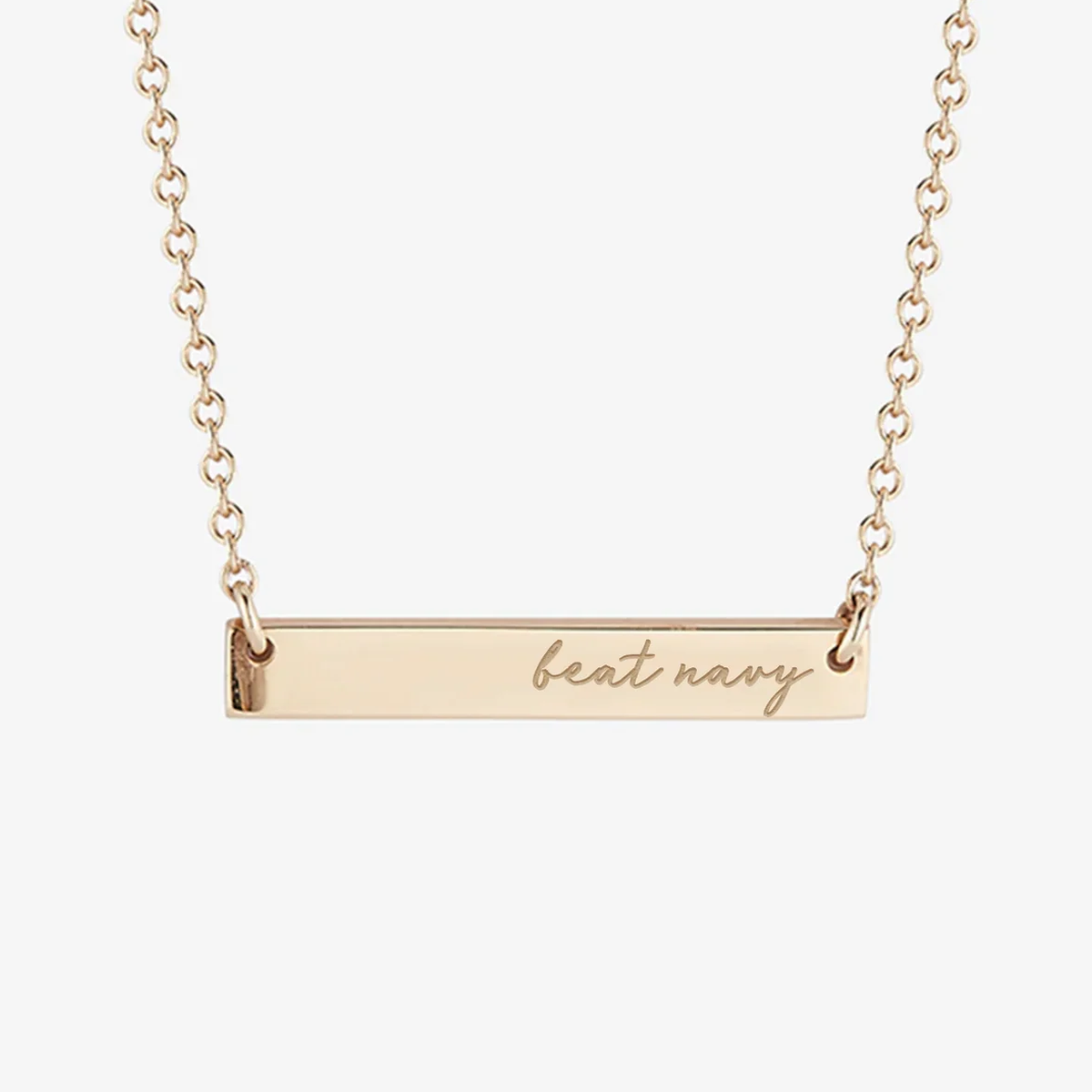 West Point Beat Navy Horizontal Bar Necklace