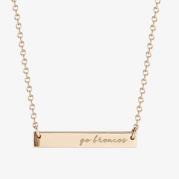 Western Michigan Horizontal Bar Necklace