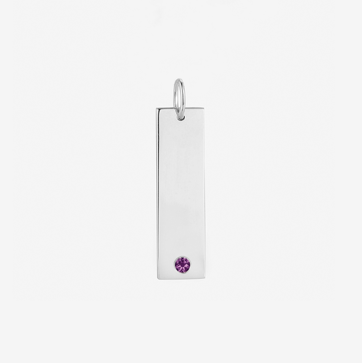 Amethyst Custom Bar Sterling Silver