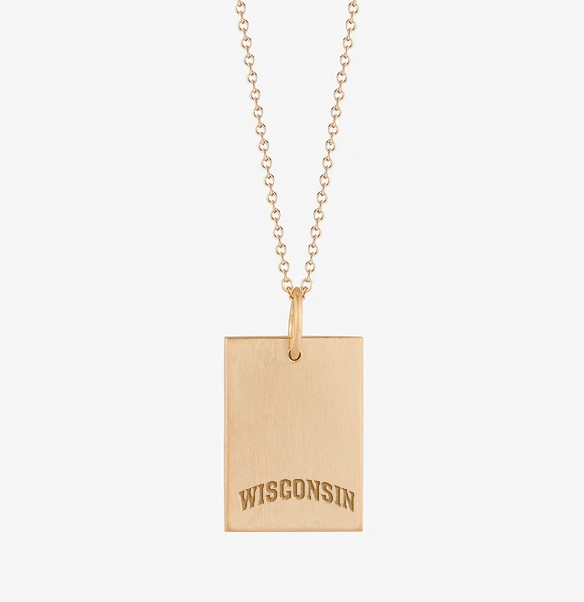 Wisconsin Rectangle Pendant