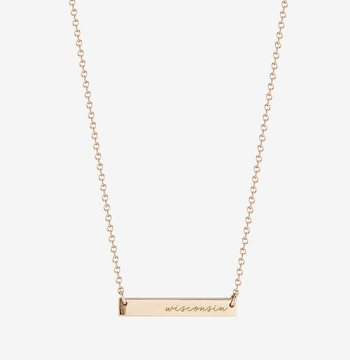 Wisconsin Horizontal Bar Necklace