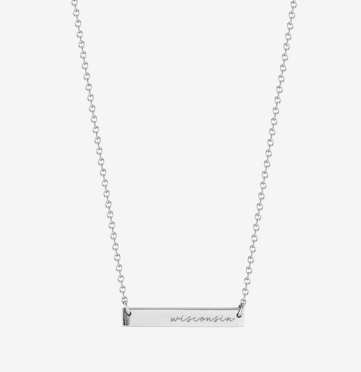 Wisconsin Horizontal Bar Necklace