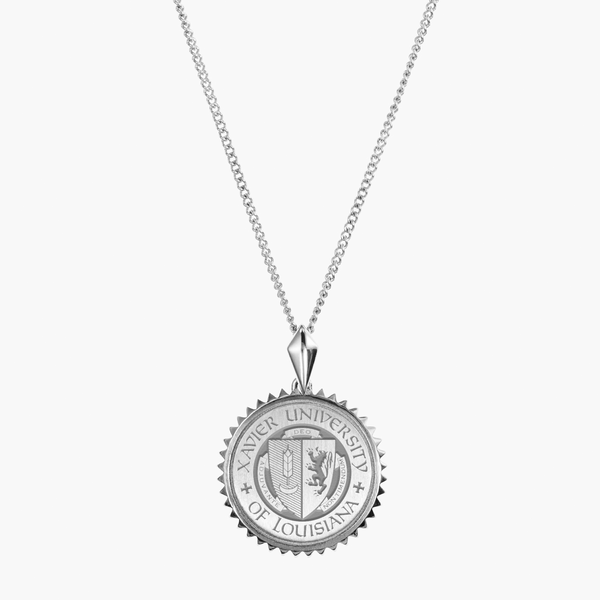 Xavier University Crest Silver Necklace