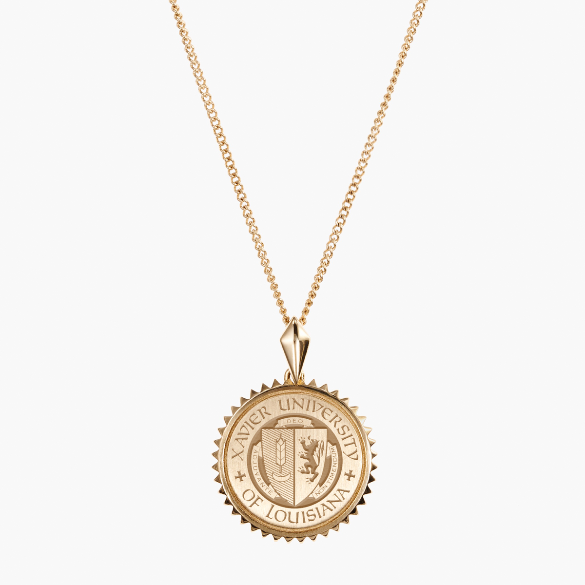 Xavier University Crest Gold Necklace