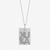 Xavier University XULA Rectangle Necklace Silver