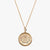 Gold Chi Omega Sunburst Crest Necklace