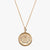 Gold Chi Omega Sunburst Crest Necklace