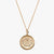 Gold Chi Omega Sunburst Crest Necklace