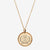Gold Chi Omega Florentine Crest Necklace Petite
