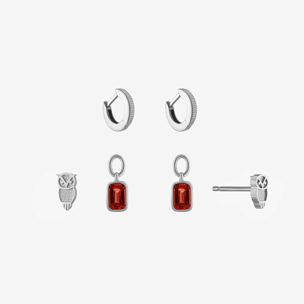 Chi Omega Owl Florentine Earring Bundle