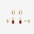 Chi Omega Owl Florentine Earring Bundle