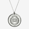 Silver Yale Florentine Crest Necklace Large