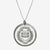Silver Yale Florentine Crest Necklace Large