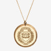 Gold Yale Florentine Crest Necklace Large