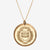 Gold Yale Florentine Crest Necklace Large