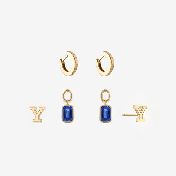 Yale Logo Florentine Earring Bundle