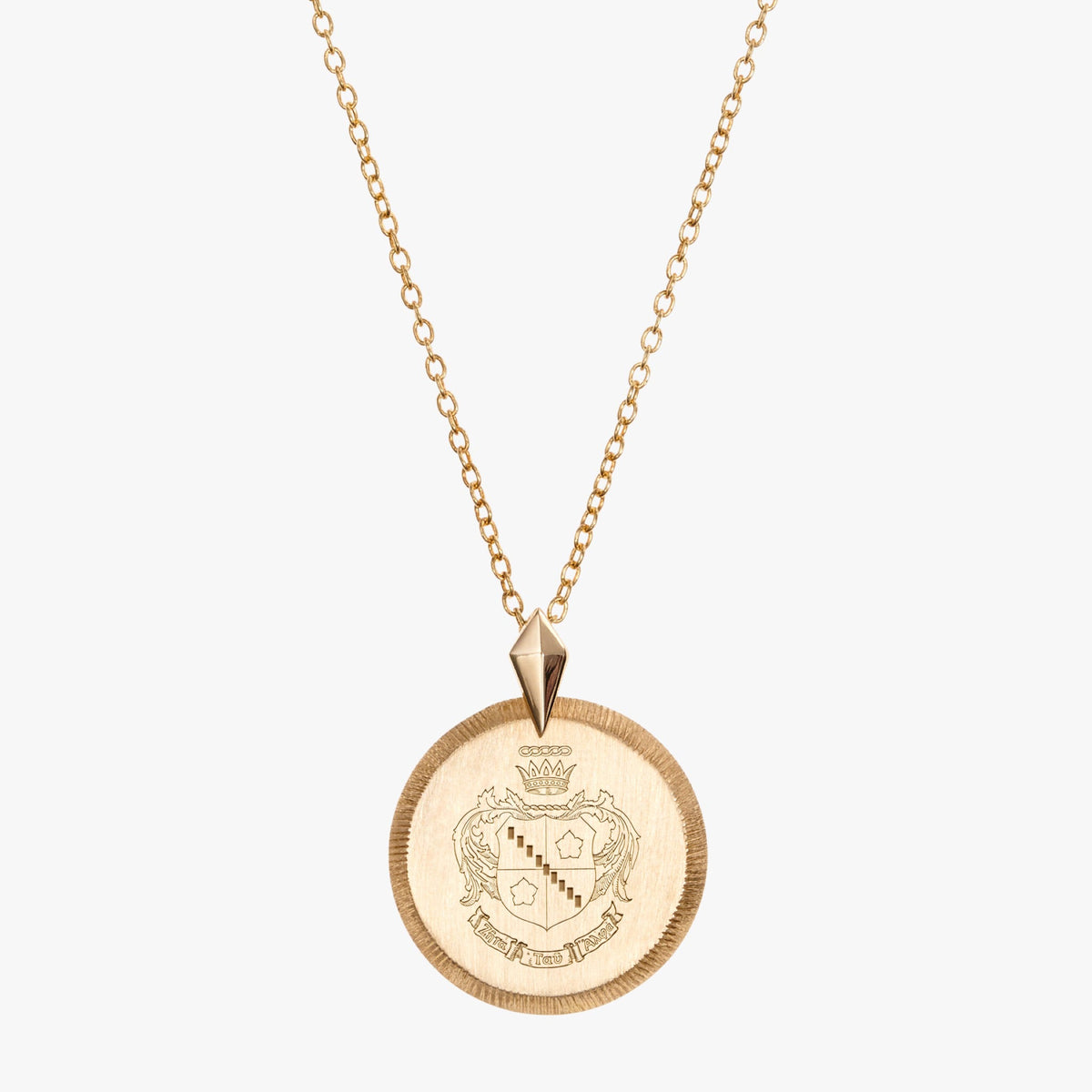 Gold Zeta Tau Alpha Florentine Necklace Petite