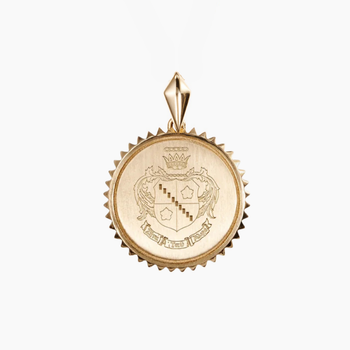 Zeta Tau Alpha Sunburst Crest Pendant