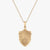 Brown Van Wickle Gates Shield Necklace in 14K Gold