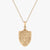 Brown Van Wickle Gates Shield Necklace in 14K Gold