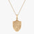 Brown Van Wickle Gates Shield Necklace in 14K Gold