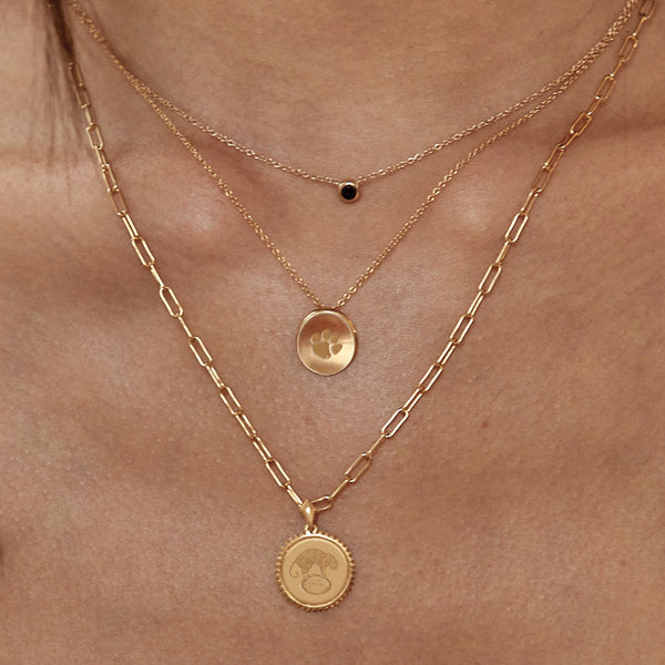 Clemson Paw Necklace