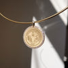 Alabama Diamond Florentine Pendant shown on Neck Collar