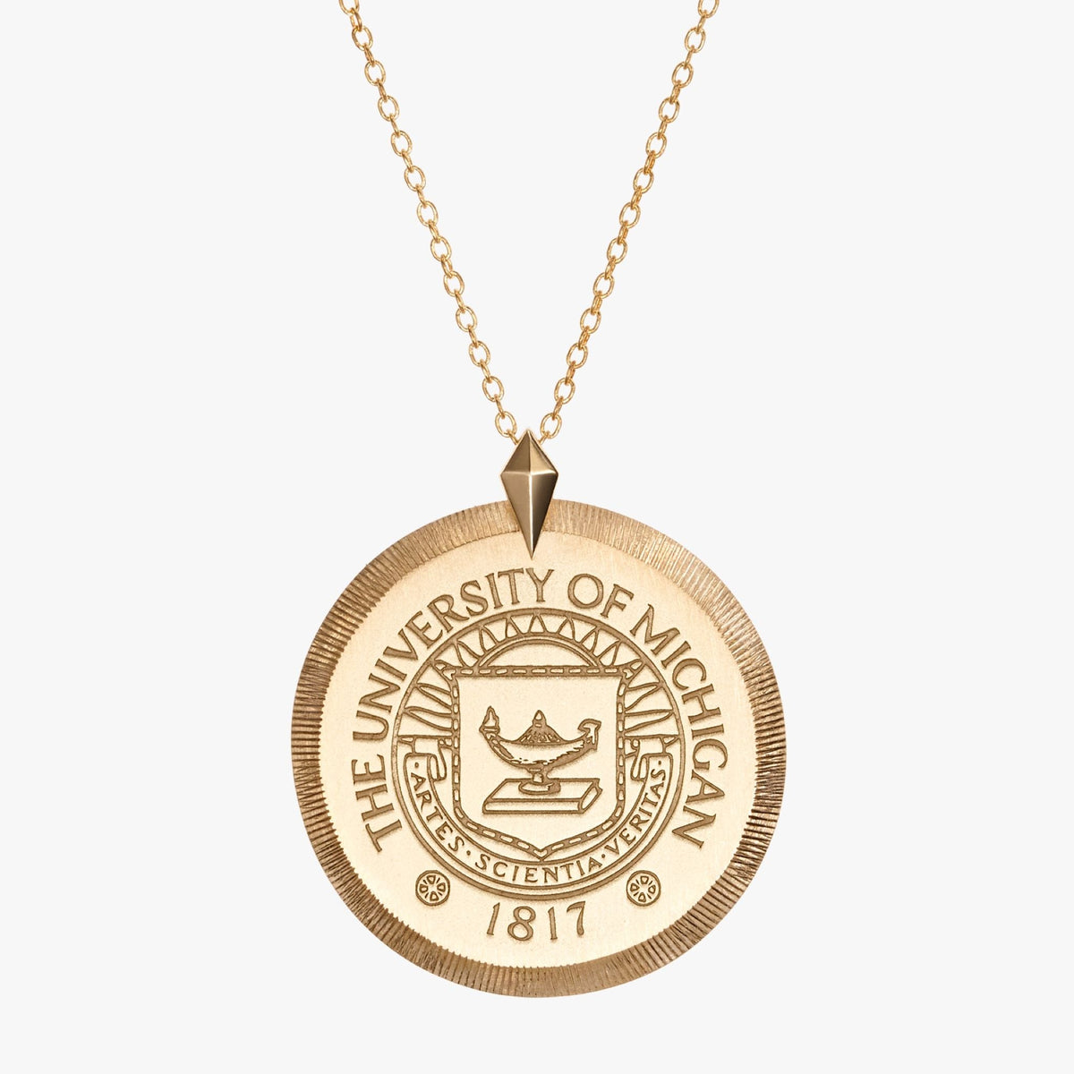 Michigan Florentine Crest Pendant