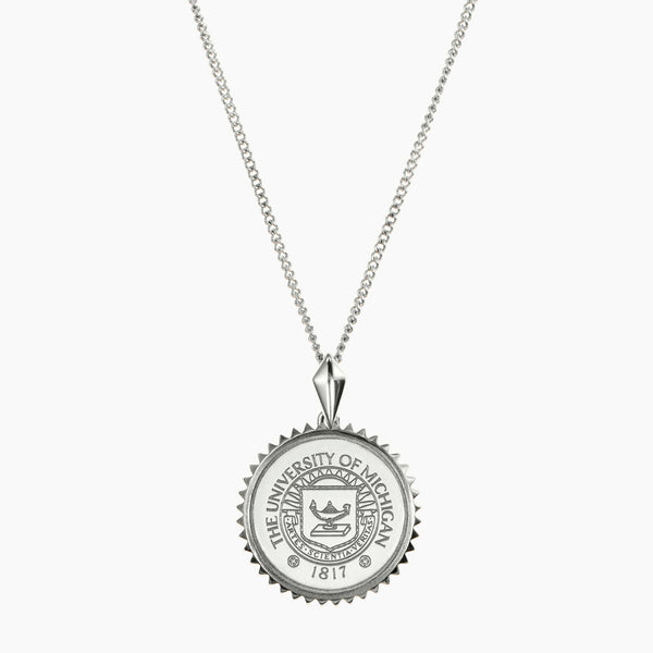 Michigan Sunburst Crest Pendant