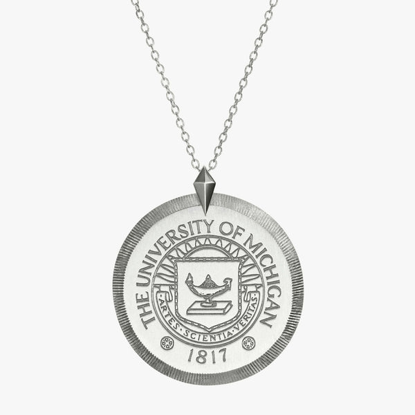 Michigan Florentine Crest Pendant