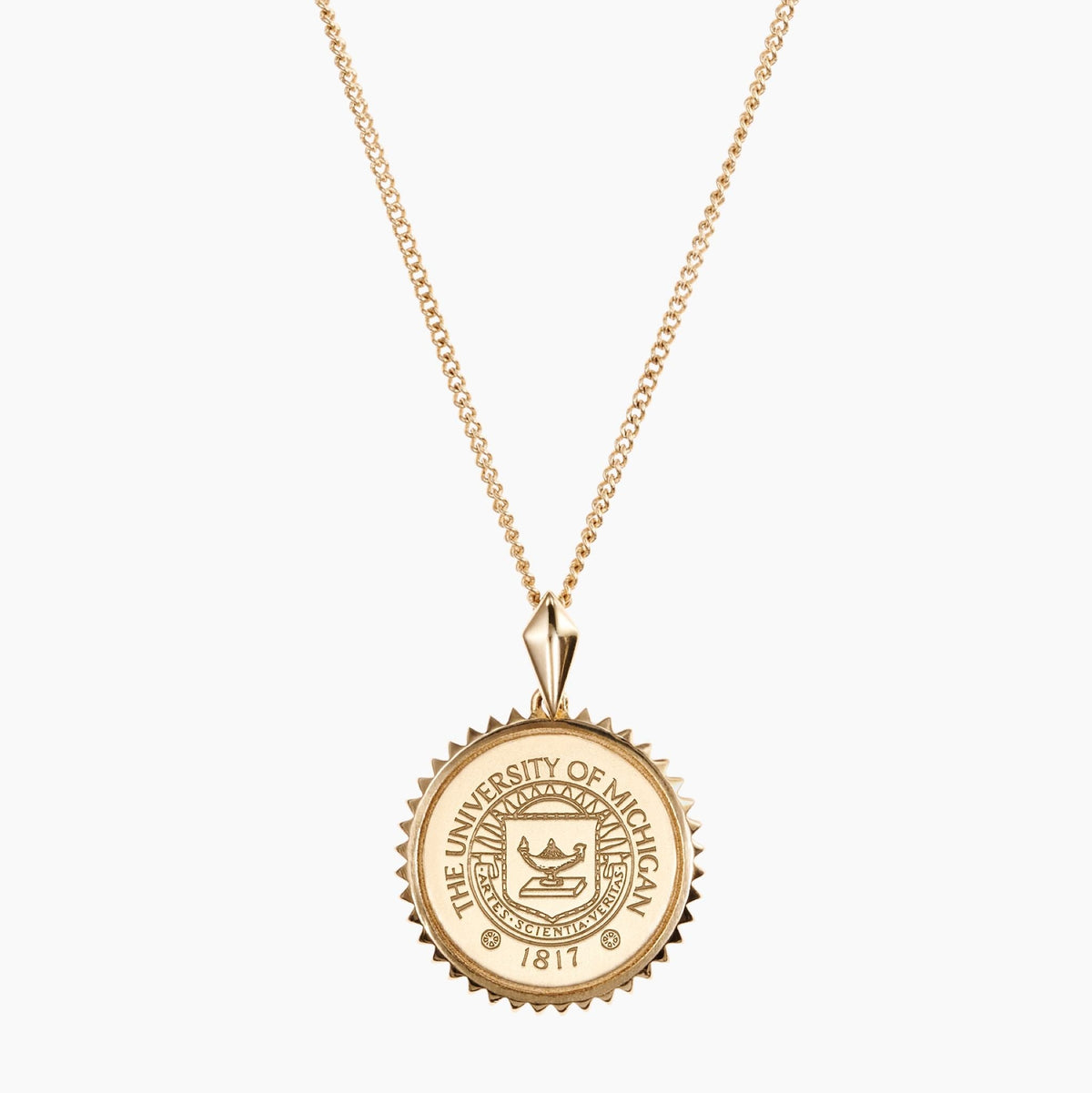 Michigan Sunburst Crest Pendant