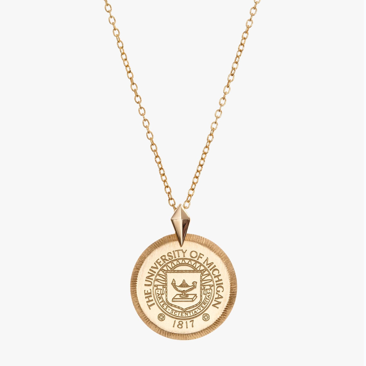 Michigan Florentine Crest Pendant