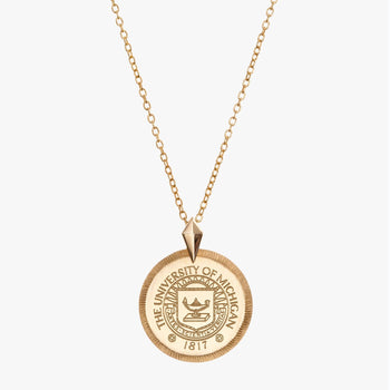 Michigan Florentine Crest Pendant