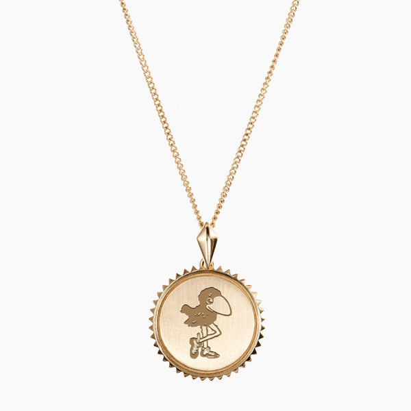 Kansas Vintage Jayhawk Pendant