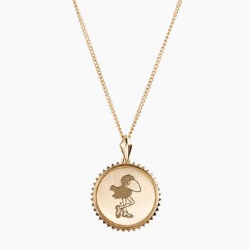 Kansas Vintage Jayhawk Pendant