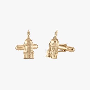 Gold Notre Dame Golden Dome Cufflinks