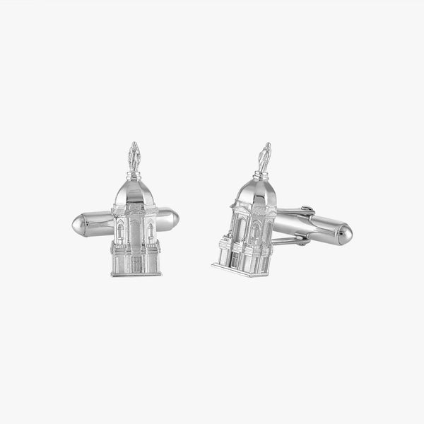 Silver Notre Dame Golden Dome Cufflinks