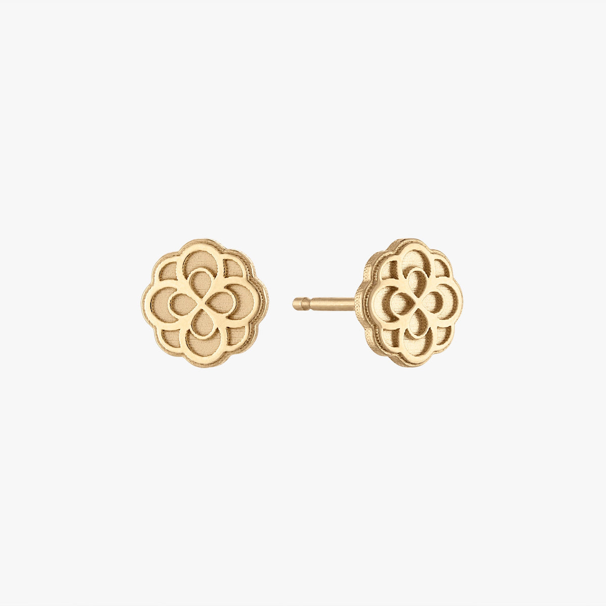 Alpha Omicron Pi Rose Stud Earring