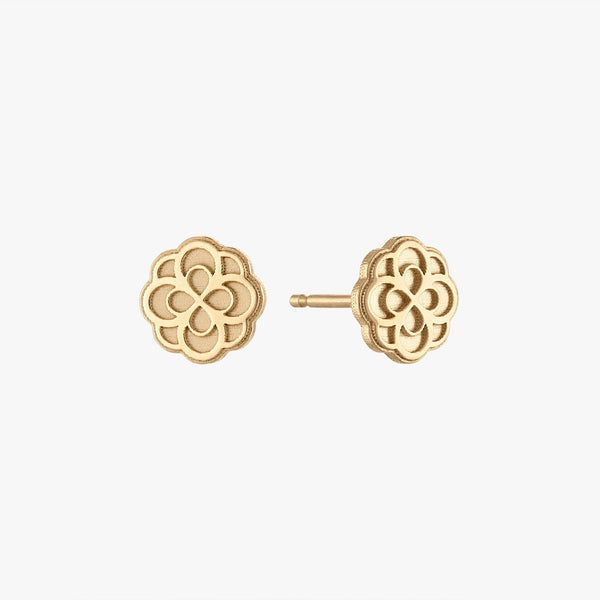 Alpha Omicron Pi Rose Stud Earring