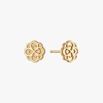 Alpha Omicron Pi Rose Stud Earring