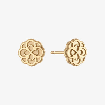 Alpha Omicron Pi Rose Stud Earrings