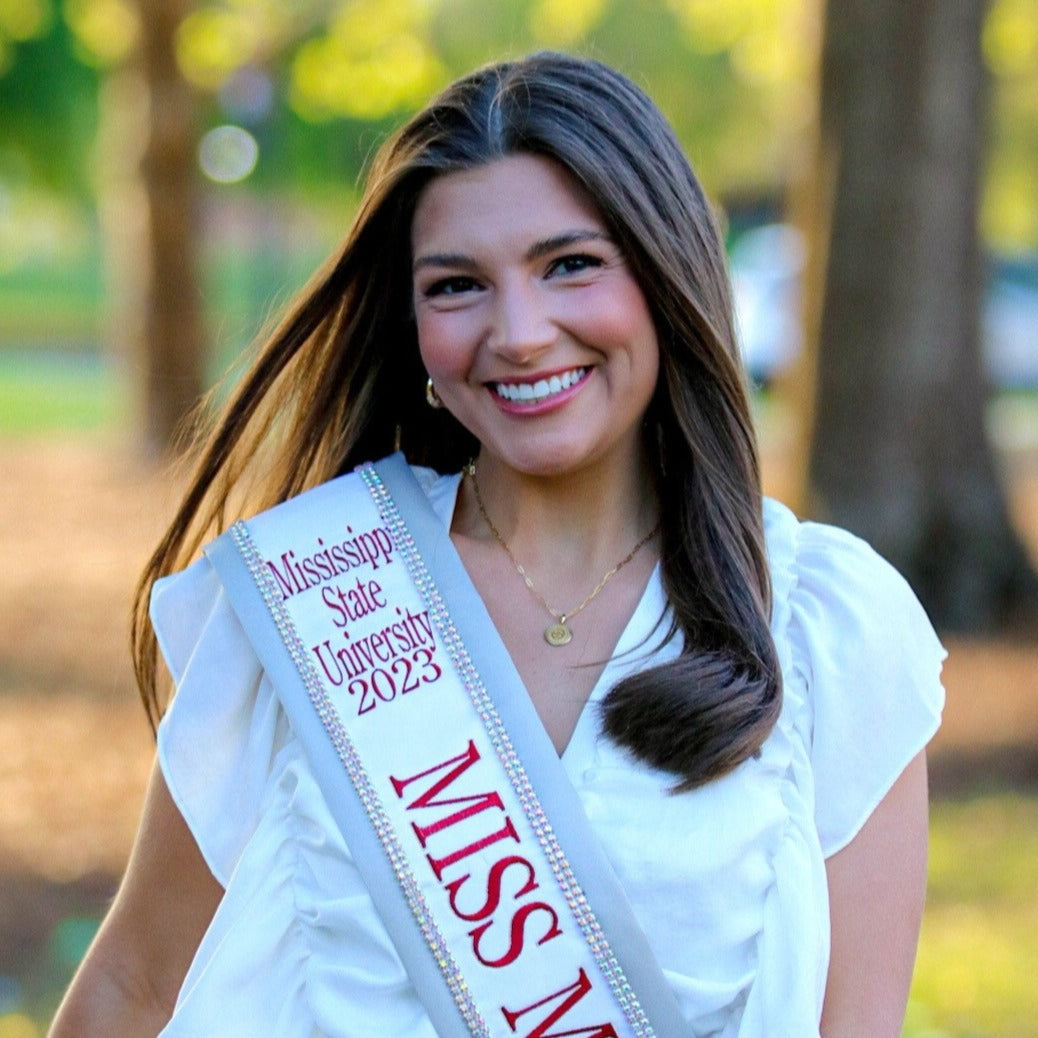 Mississippi State Crest Sunburst Necklace