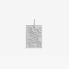 University of Maryland Flag Rectangle Necklace Sterling Silver