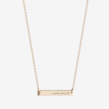 Wake Forest Horizontal Bar Necklace