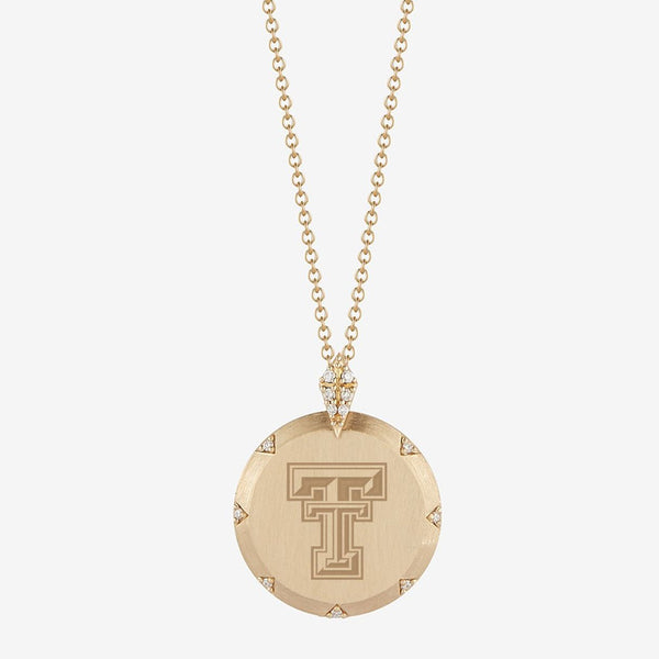 Texas Tech Gold Diamond Necklace