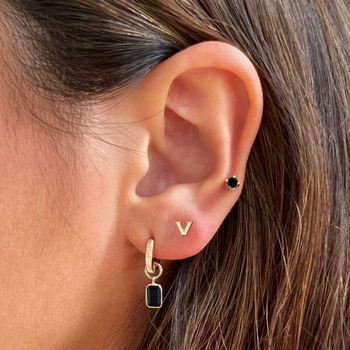 Vanderbilt Florentine Earring Bundle shown on figure in gold