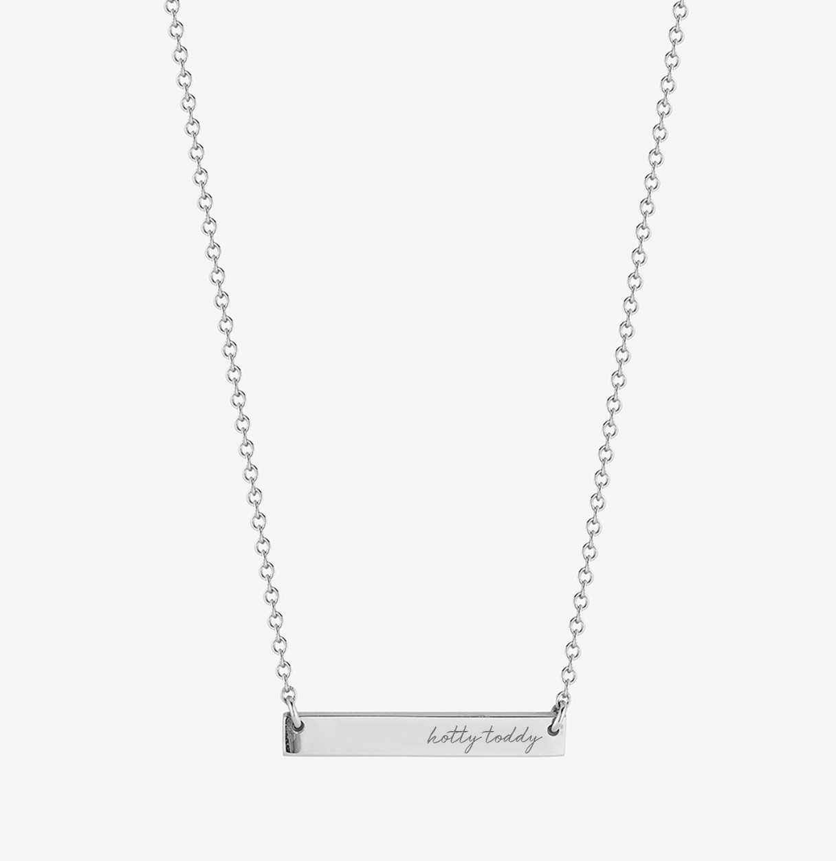 Ole Miss Horizontal Bar Necklace Sterling Silver