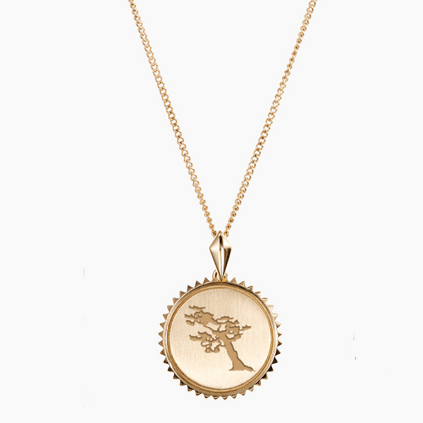 West Chop Club Tree Sunburst Necklace Martha's Vineyard Gold